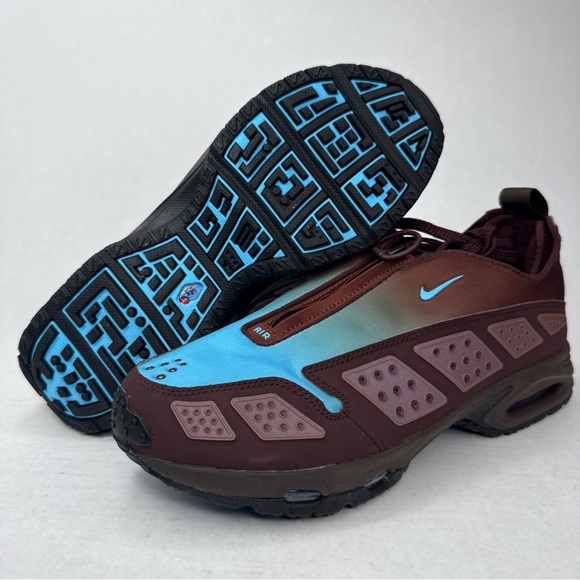 Nike Air Max Sunder Sneakers Women 10 Men 8.5 Burgundy Crush Blue HQ4189 600 - Picture 1 of 13